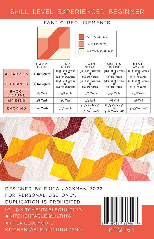 The Melody Quilt Pattern - Everything Fabric