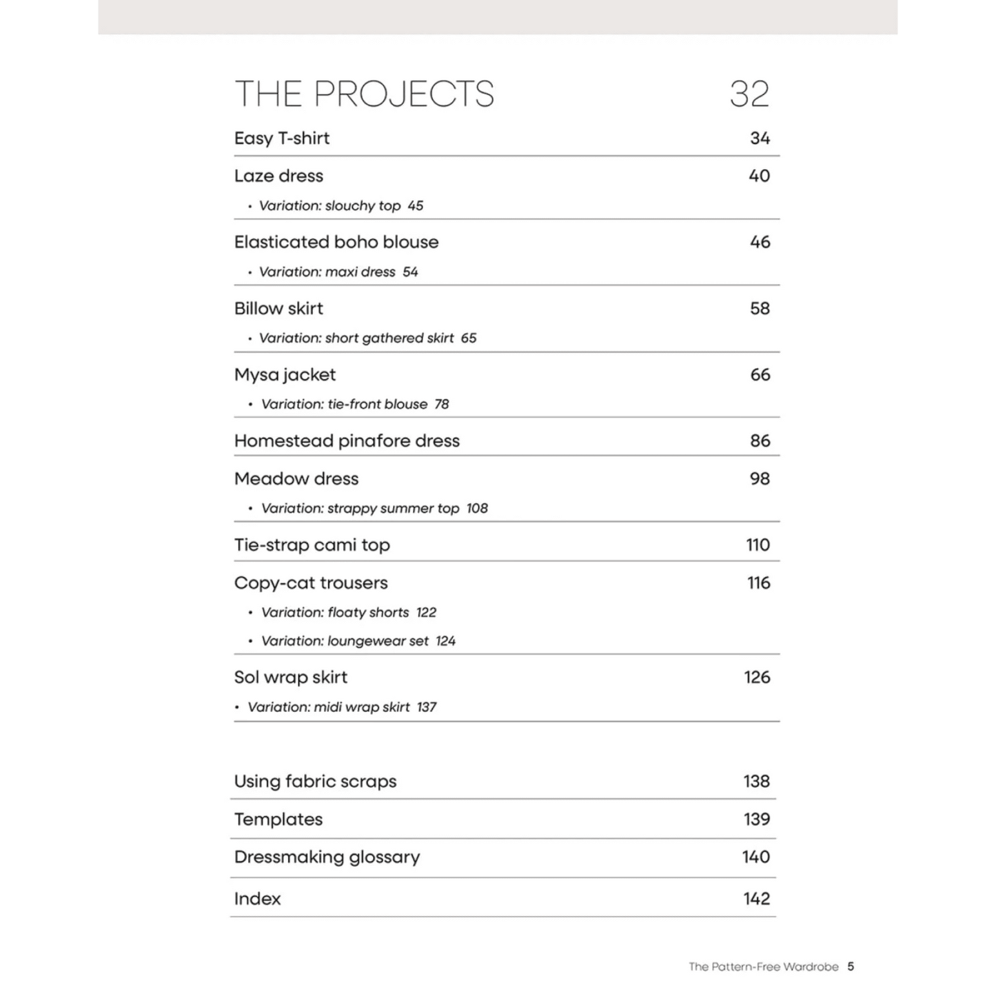 The Pattern Free Wardrobe Book - Everything Fabric