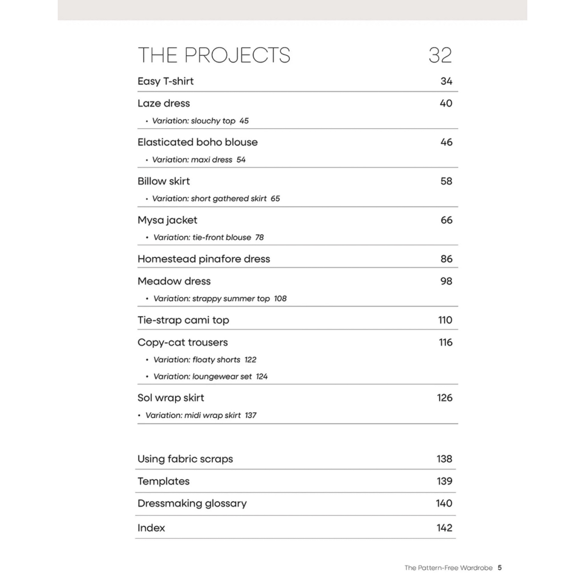 The Pattern Free Wardrobe Book - Everything Fabric