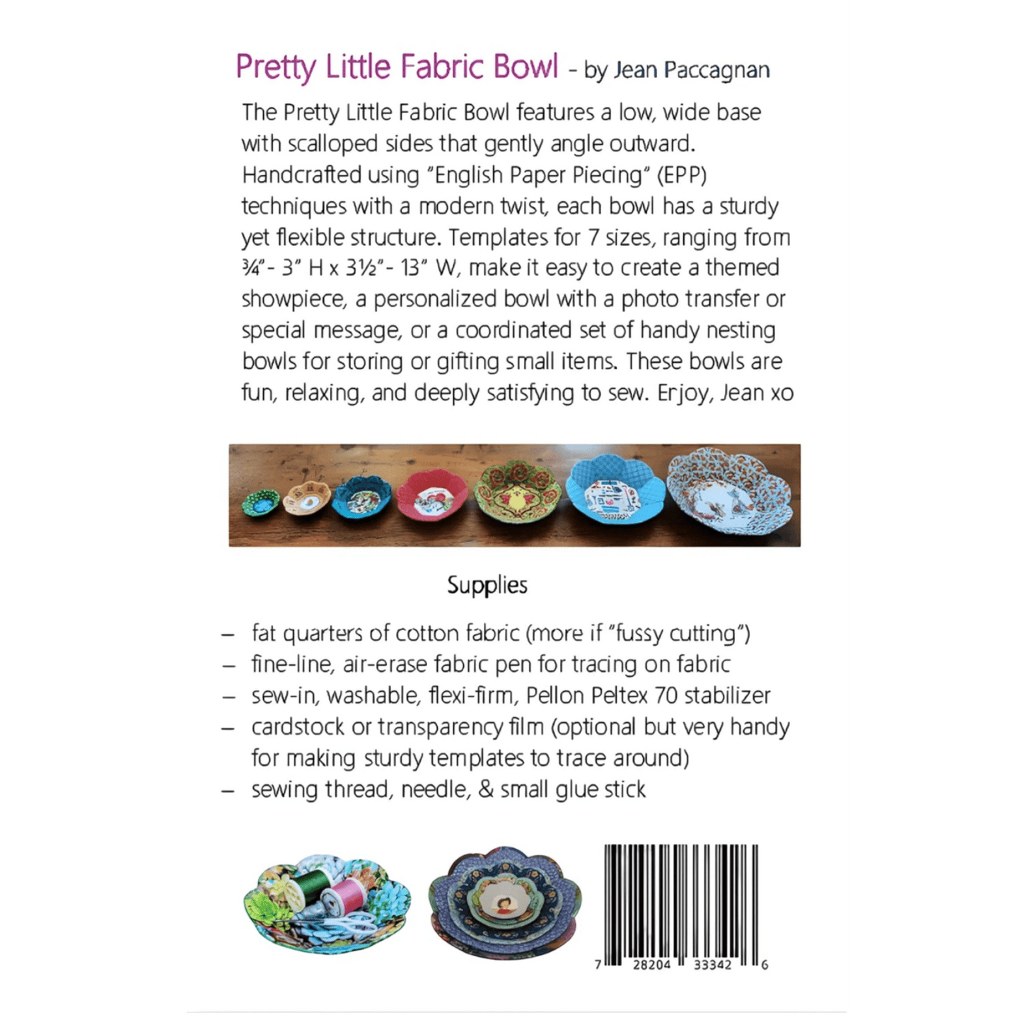 The Pretty Little Fabric Bowl Pattern - Everything Fabric