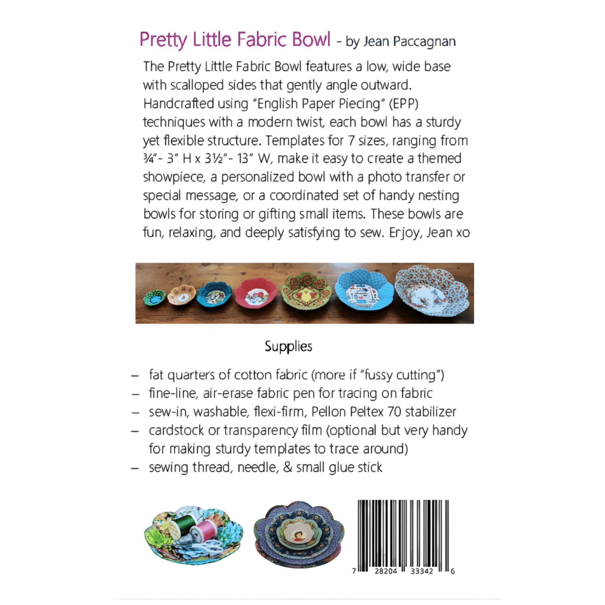 The Pretty Little Fabric Bowl Pattern - Everything Fabric