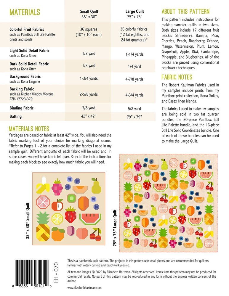The Produce Section Quilt Pattern - Everything Fabric