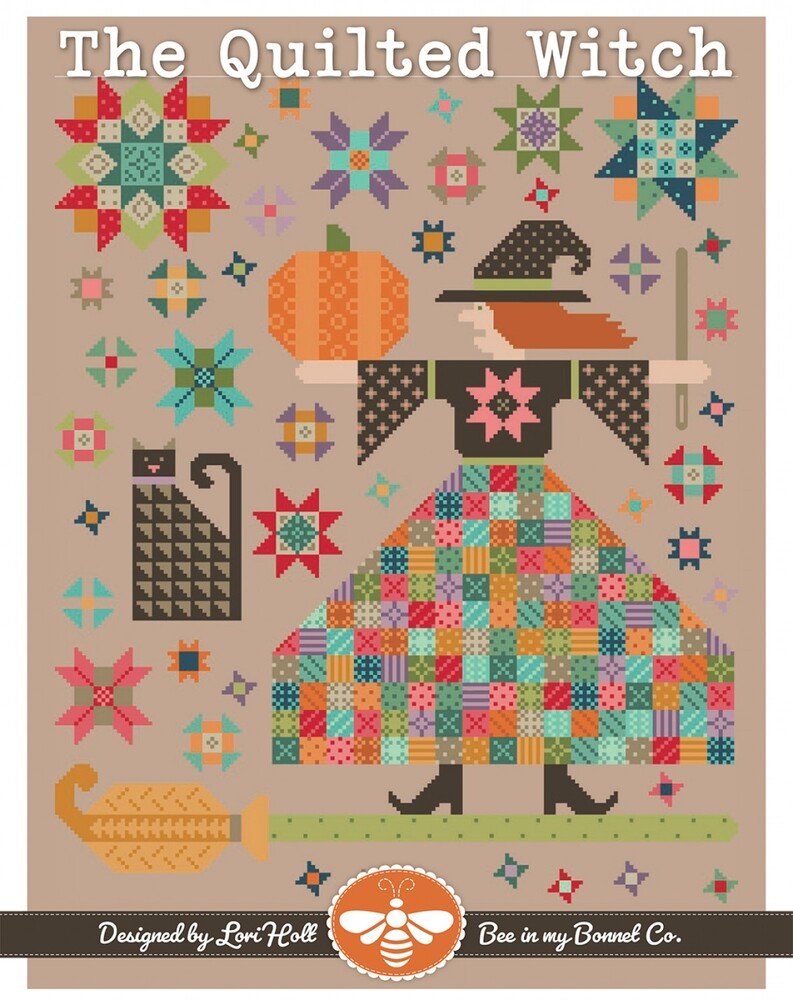 The Quilted Witch Cross Stitch Pattern - Everything Fabric