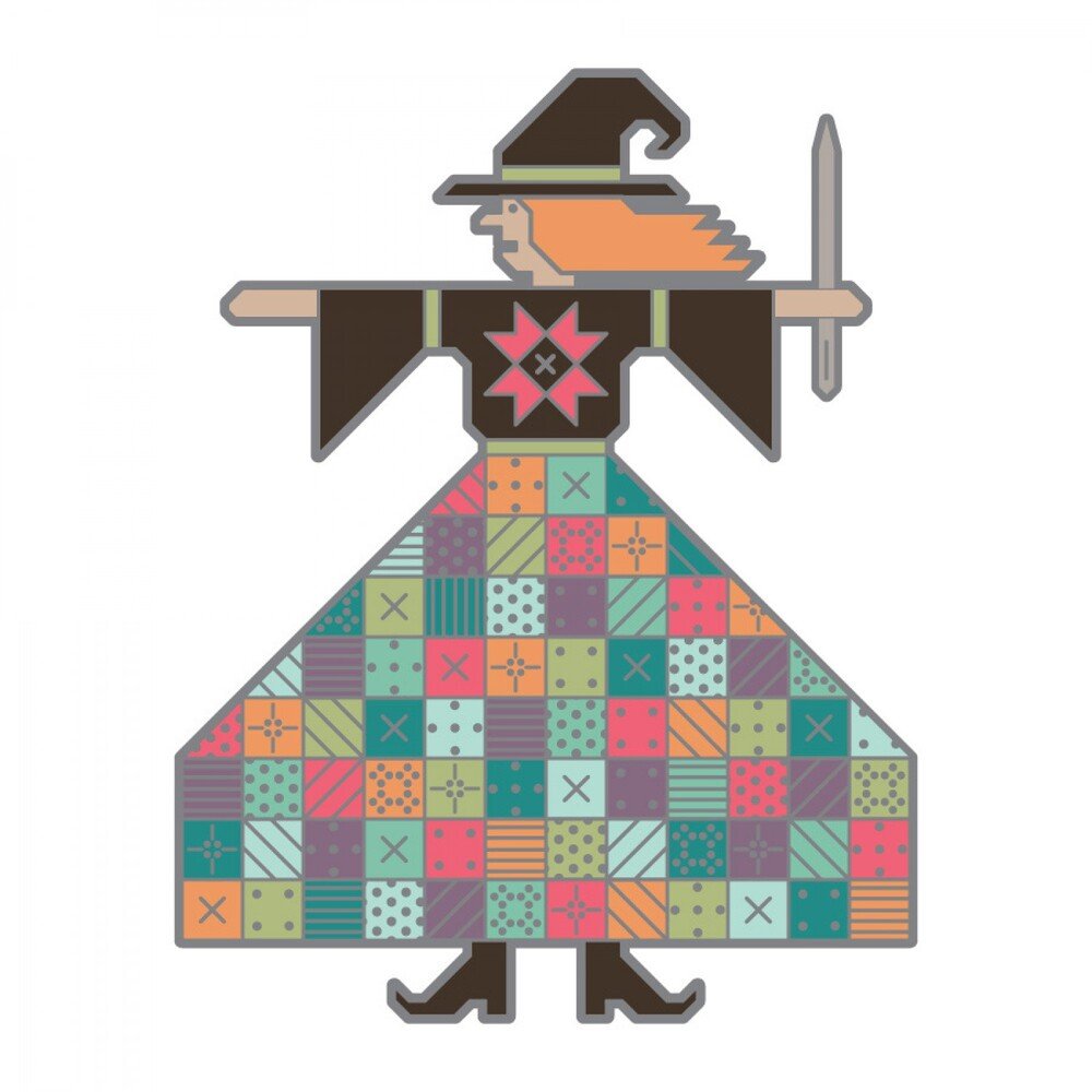 The Quilted Witch Enamel Needle Minder - Everything Fabric