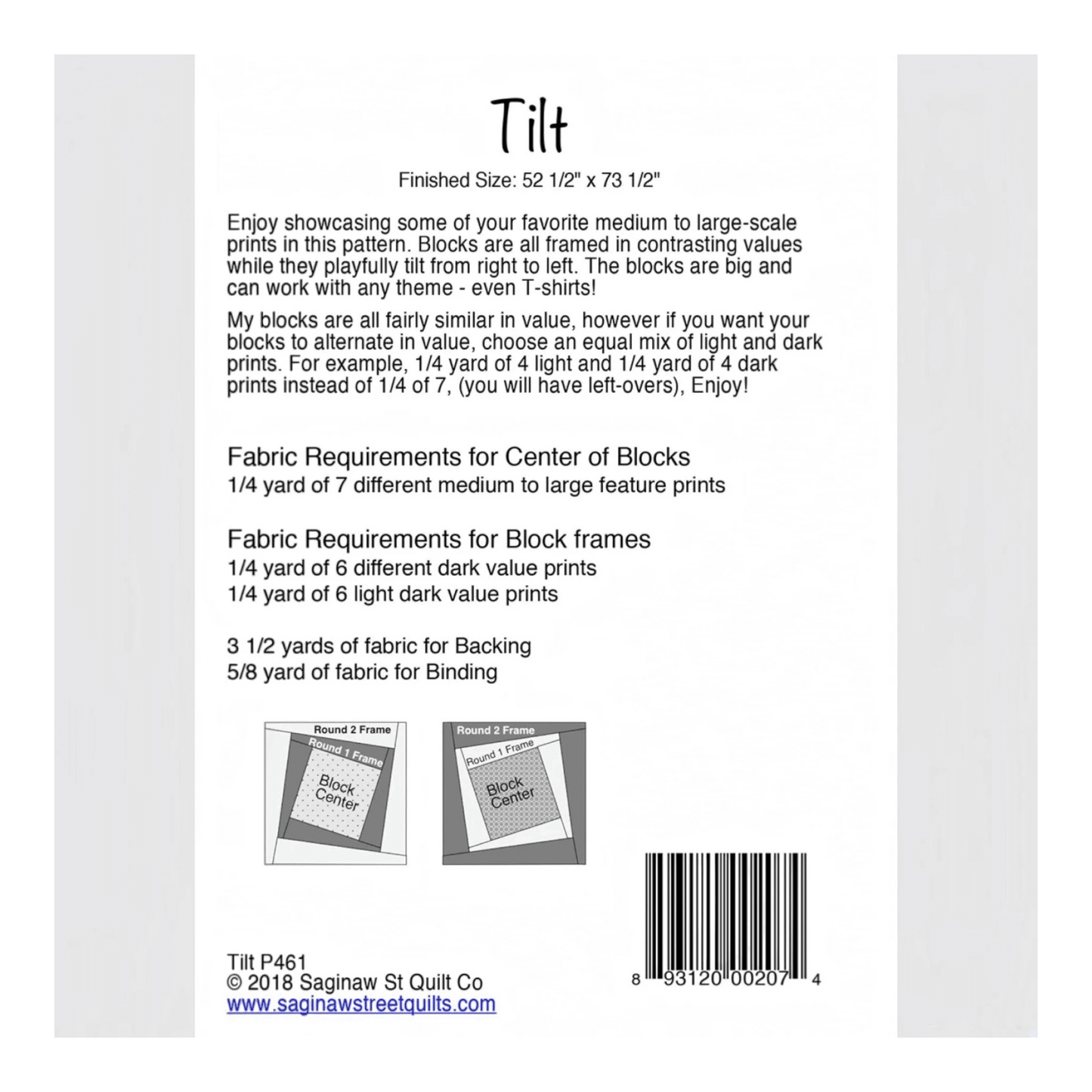 Tilt Quilt Pattern - Everything Fabric
