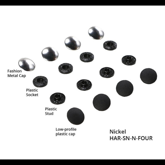 Tool-free Snaps - Set of Four - Nickel - Everything Fabric