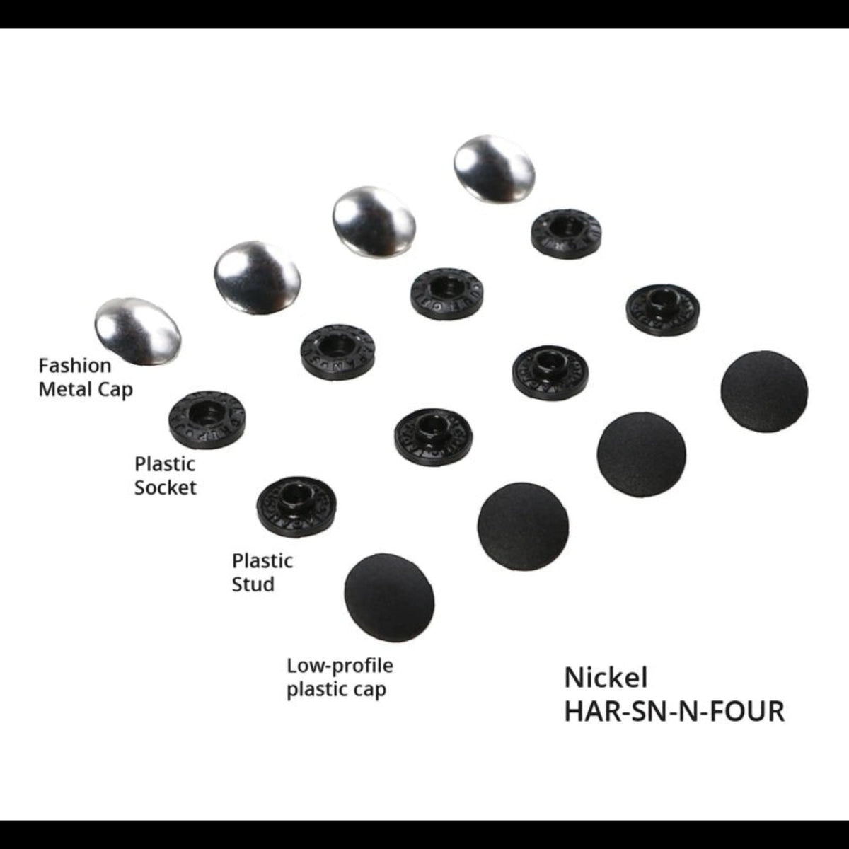 ByAnnie Tool-Free Snaps - Set of 4 - Nickel