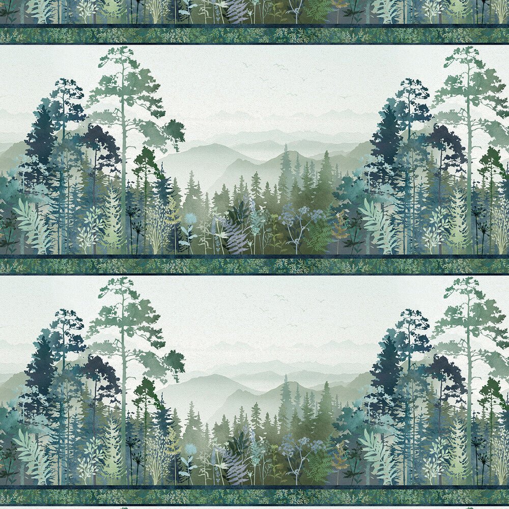 Tree Line - BLUEGRASS BORDER STRIPE - Everything Fabric