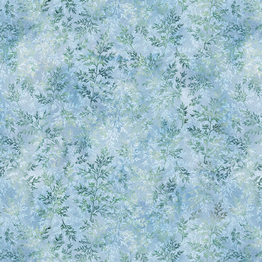 Tree Line - DUSTY BLUE - Everything Fabric