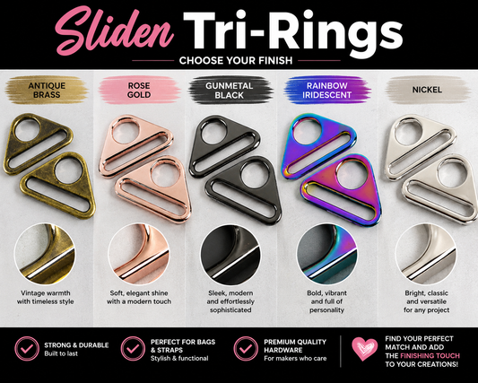 Triangle Rings - Gunmetal 32 mm