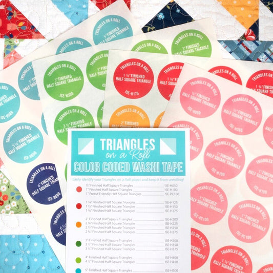 Triangles On A Roll Color Coded Washi Tape - Everything Fabric