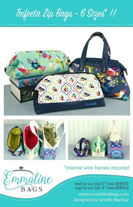 Trifecta Zip Bags - Six Sizes - Everything Fabric
