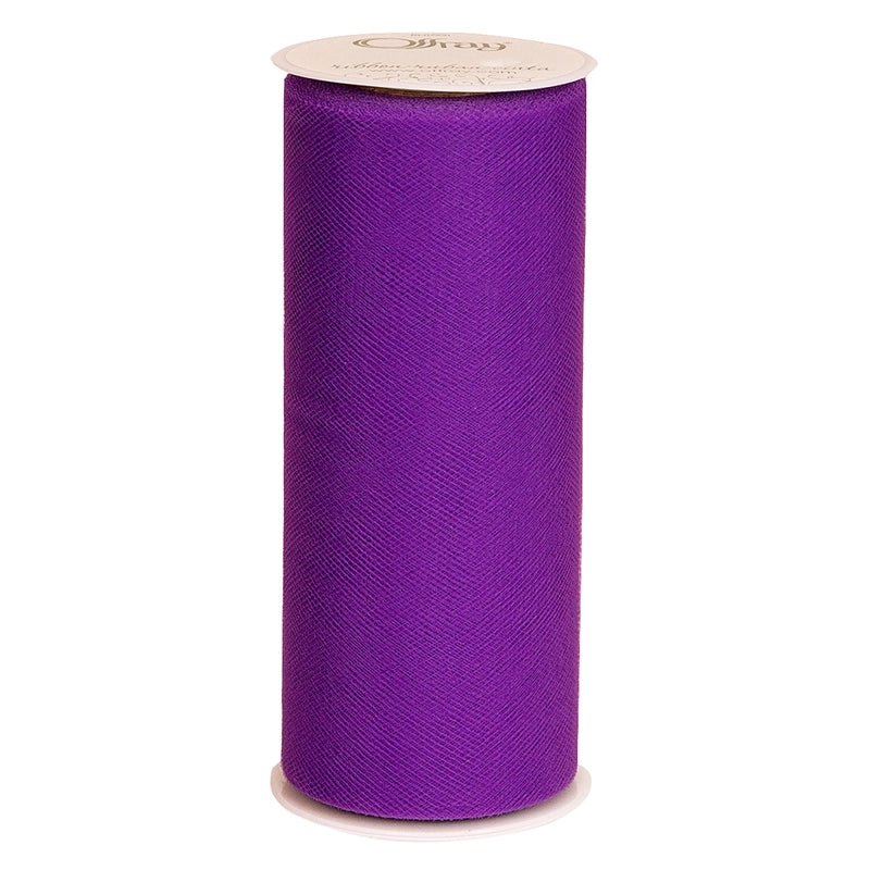 Tulle Purple 6in x 25yd - Everything Fabric