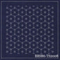 Turtle Shells - Navy, pre-stencilled fabric for sashiko