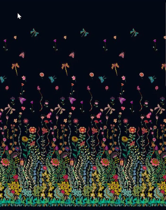 Twilight - Black Moonlight - Double Border - Everything Fabric