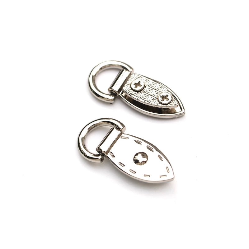Two Decorative Mini Strap Connectors Nickel - Everything Fabric