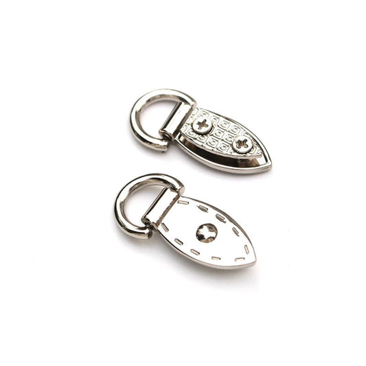 Two Decorative Mini Strap Connectors Nickel - Everything Fabric