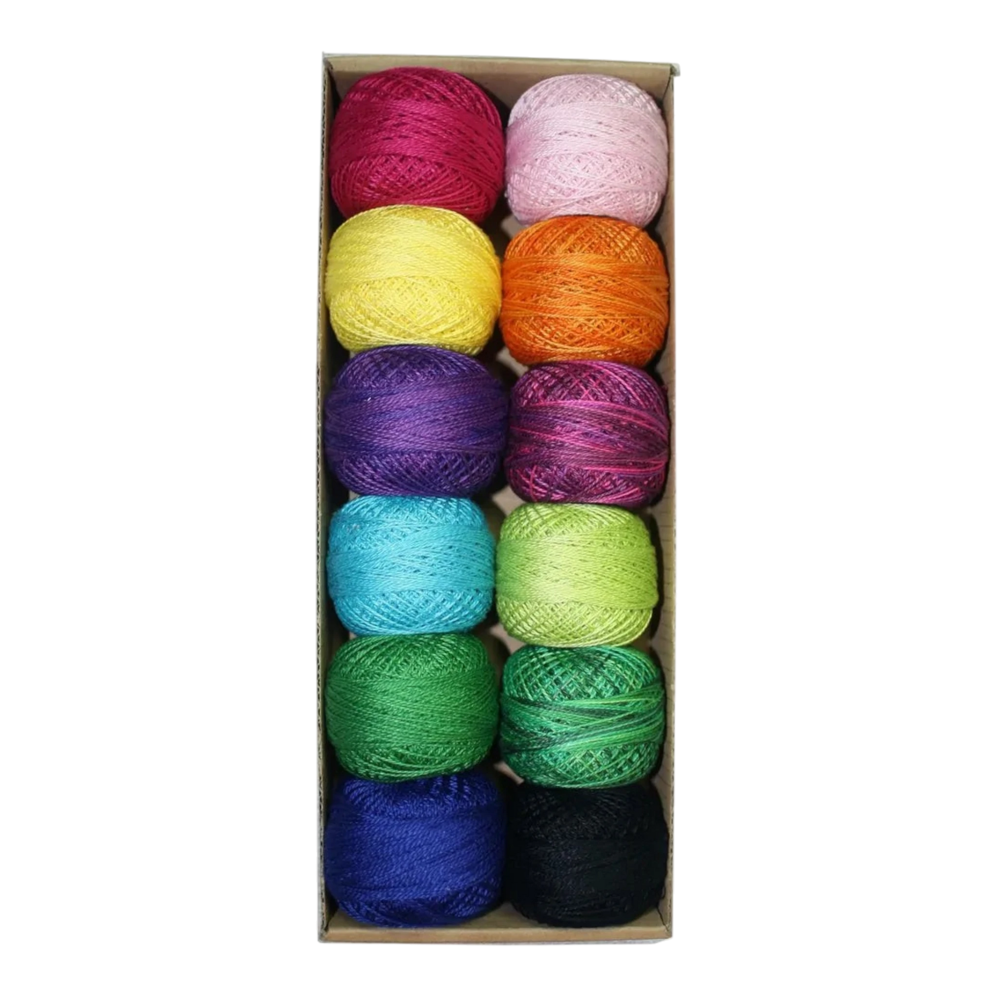 Valdani Pearl Cotton Ball Sz12 109yd 12 Colors Palette - Everything Fabric