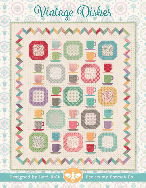 Vintage Dishes Quilt Pattern - Everything Fabric