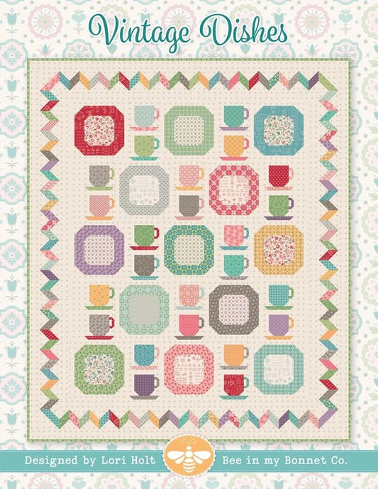 Vintage Dishes Quilt Pattern - Everything Fabric