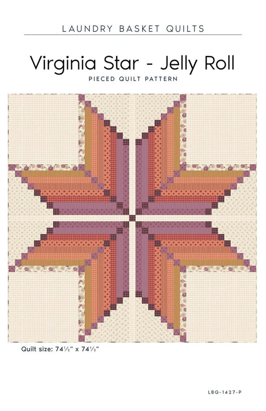 Virginia Star - Jelly Roll Quilt Pattern - Everything Fabric