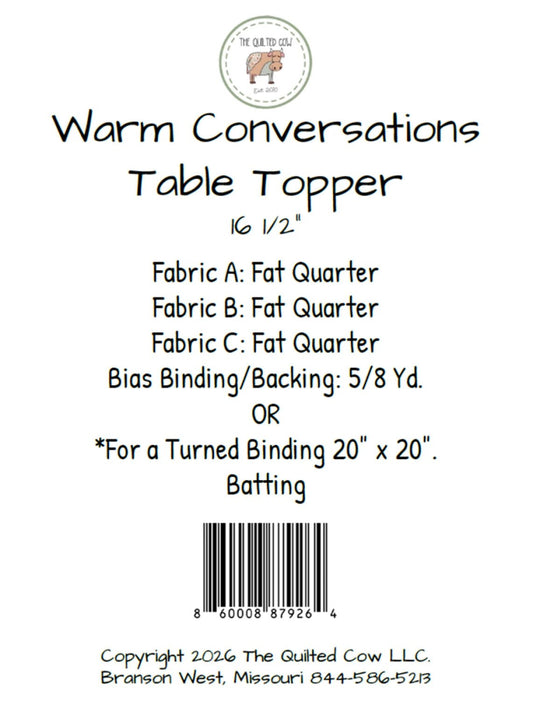 Warm Conversations Table Topper Pattern - Everything Fabric