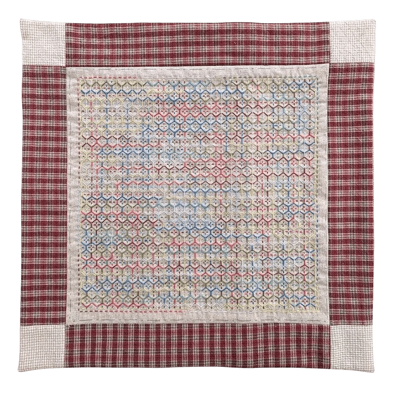 Weaving Sashiko Kikko-Flower Greige - Everything Fabric