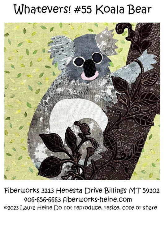 Whatevers! 55 Koala Bear Collage Pattern by Laura Heine - Everything Fabric