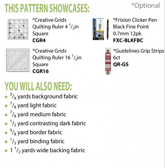 Whirlwind Stars Quilt Pattern - Everything Fabric