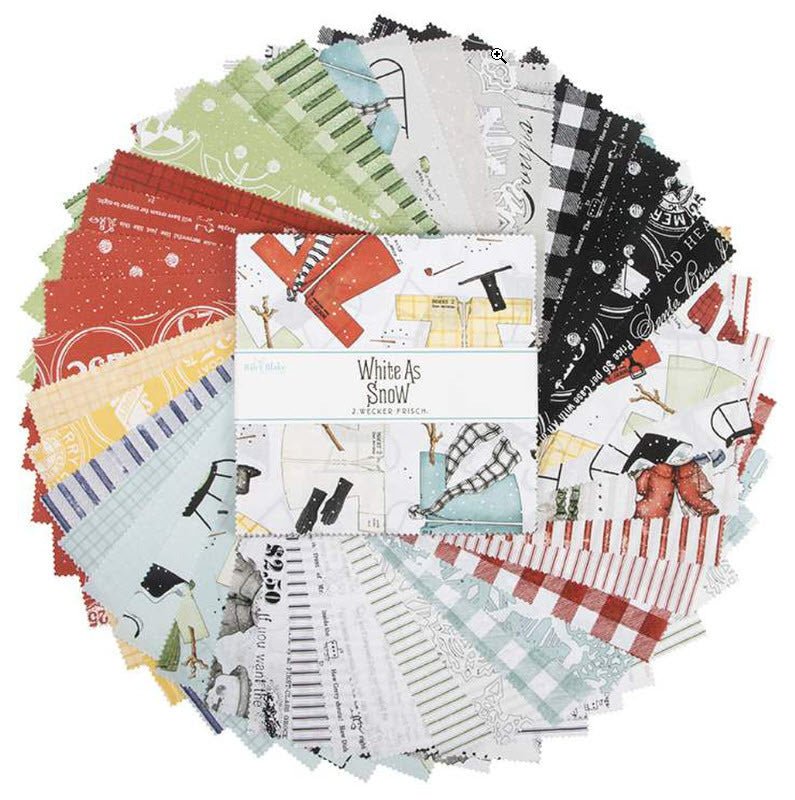 White as Snow - 10 in Squares - 42 pc - Everything Fabric