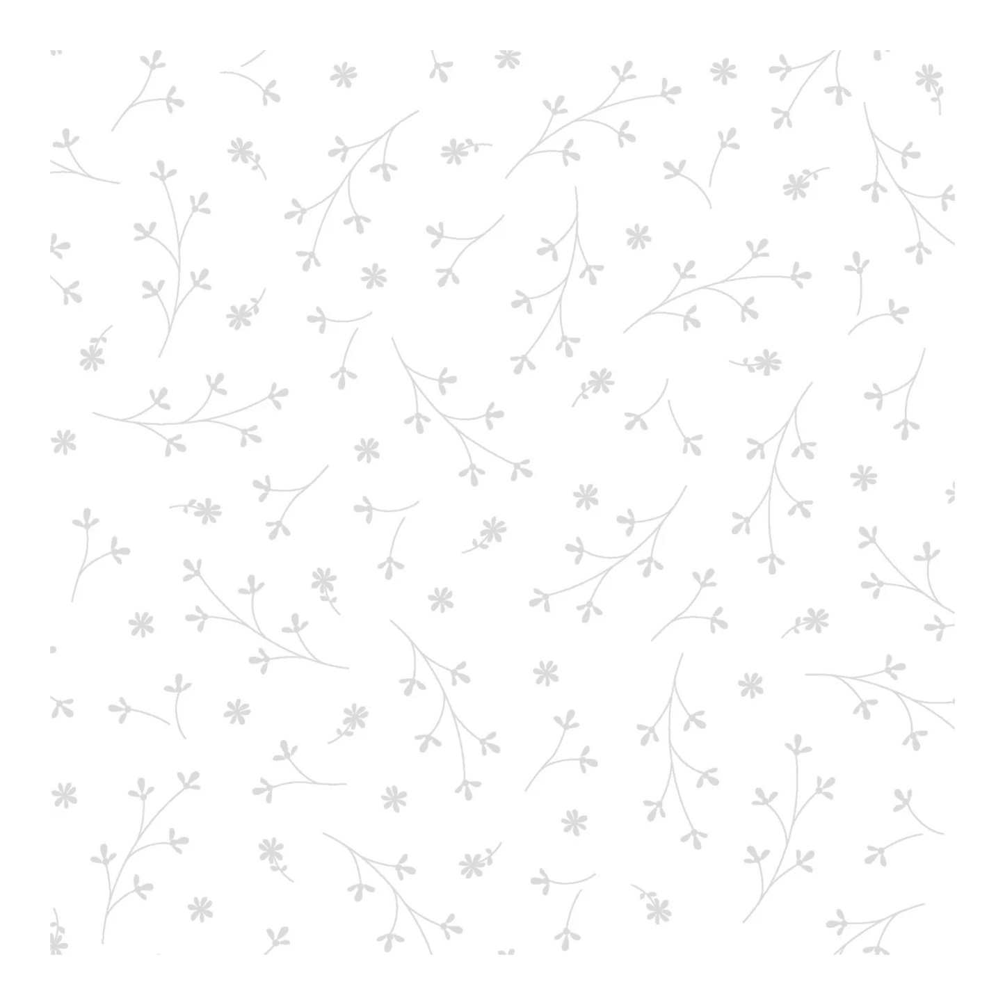 White on White Pretty Petals - Everything Fabric