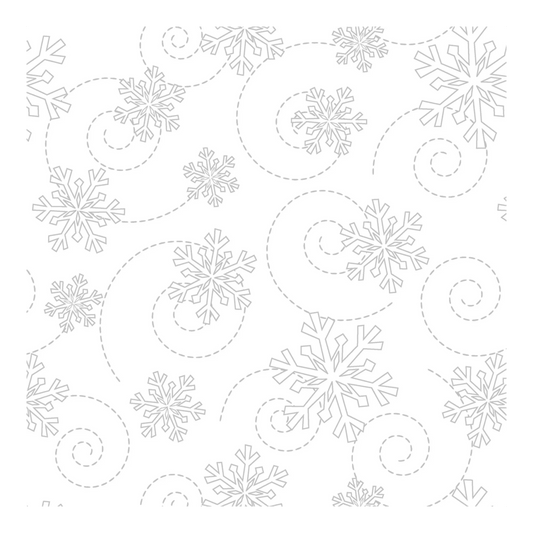 White on White Snowflakes - Everything Fabric