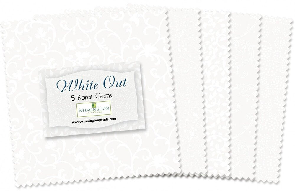White Out - 5 in Charm Pack - 42 pc - Everything Fabric