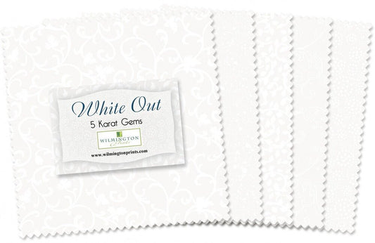 White Out - 5 in Charm Pack - 42 pc - Everything Fabric