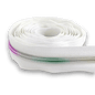 White Zipper Tape 5 Nylon - Rainbow Teeth - Everything Fabric