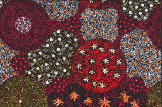 Wild Bush - Tomato & Apple Flame Scarlet - Everything Fabric