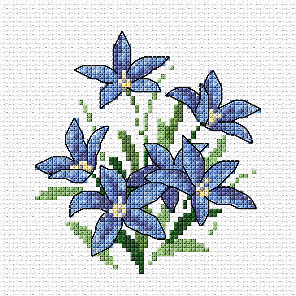 Bluebells design from Wildflower Mini's 1 by Country Threads