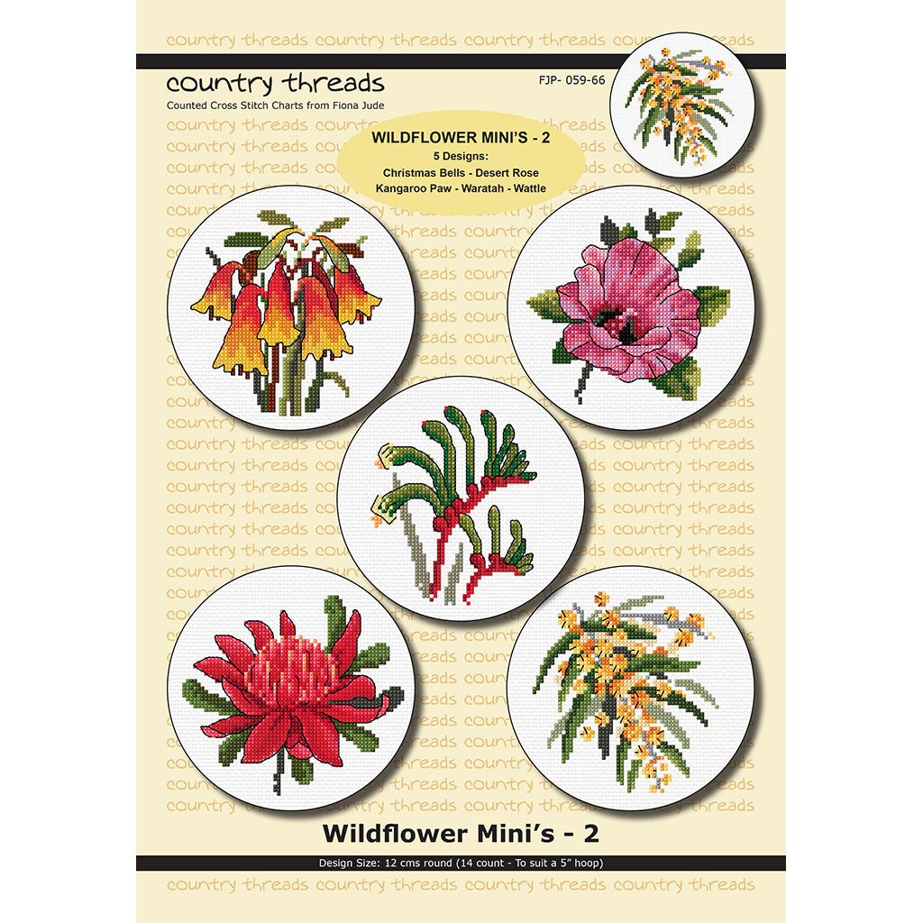 Wildflower Mini's 2 Cross Stitch Pattern by Country Threads