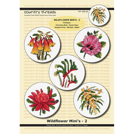Wildflower Mini's 2 Cross Stitch Pattern by Country Threads