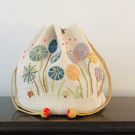 Wildflowers Freeform Applique Bag Pattern - Everything Fabric