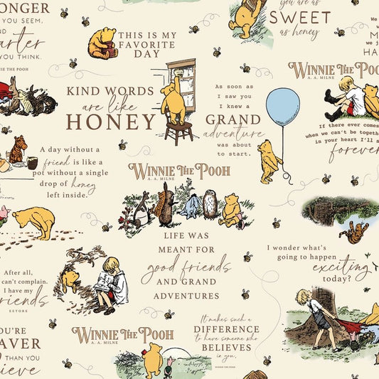 Winnie the Pooh Main Cream - Everything Fabric
