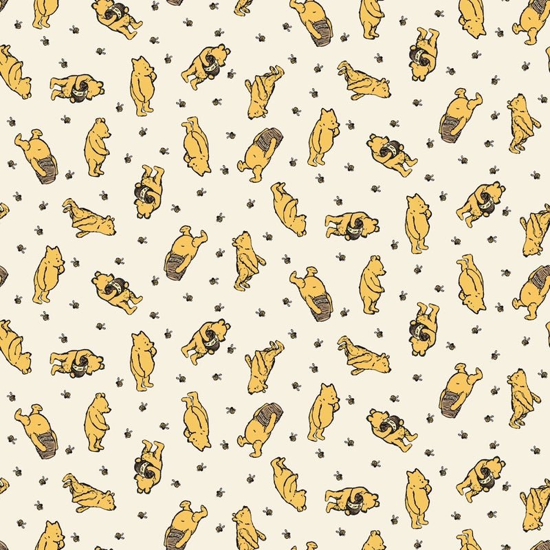 Winnie the Pooh Toss Cream - Everything Fabric