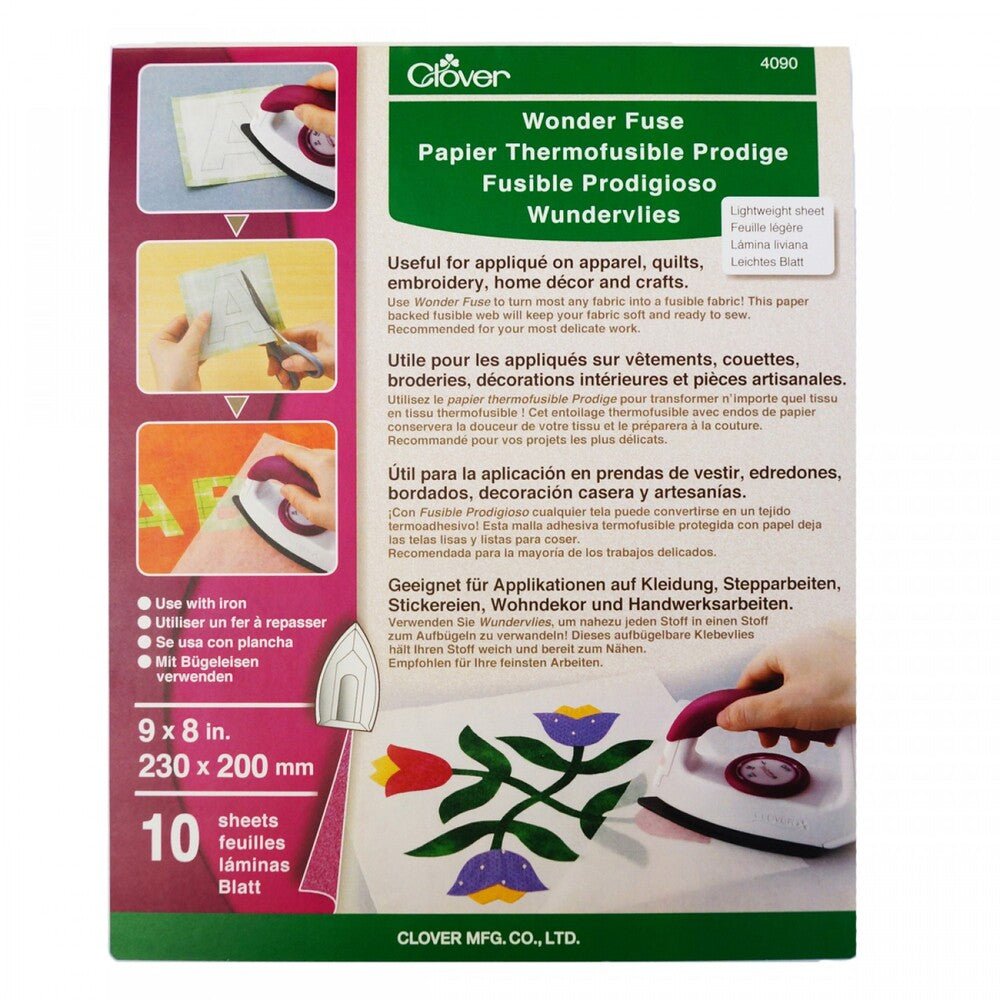 Wonder Fuse 9 inches x 8 inch Sheets 10ct - Everything Fabric