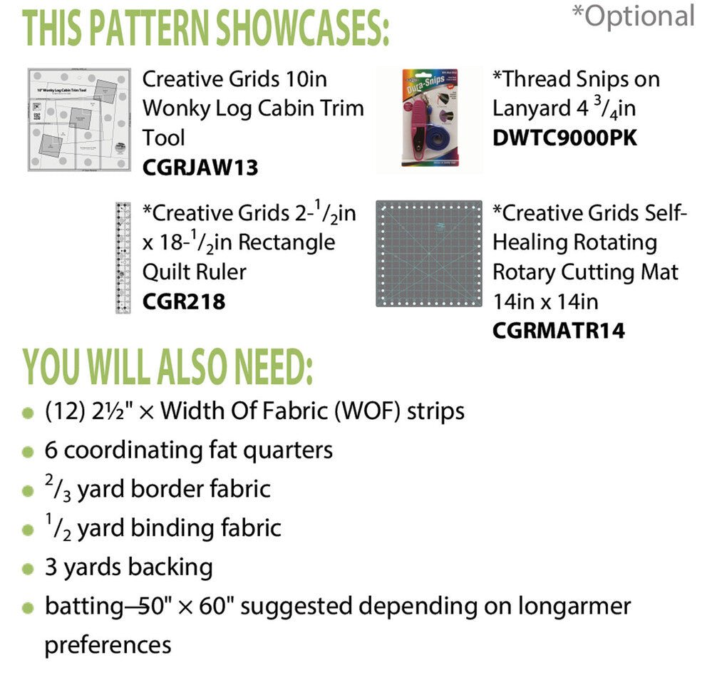 Wonky Winder Quilt Pattern - Everything Fabric
