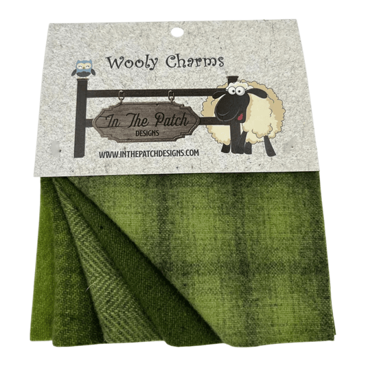 Wooly Charms - 5 in x 5 in Avocado 5ct - Everything Fabric