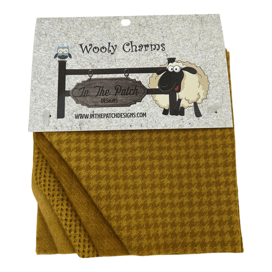 Wooly Charms 5in x 5in Goldenrod 5ct - Everything Fabric
