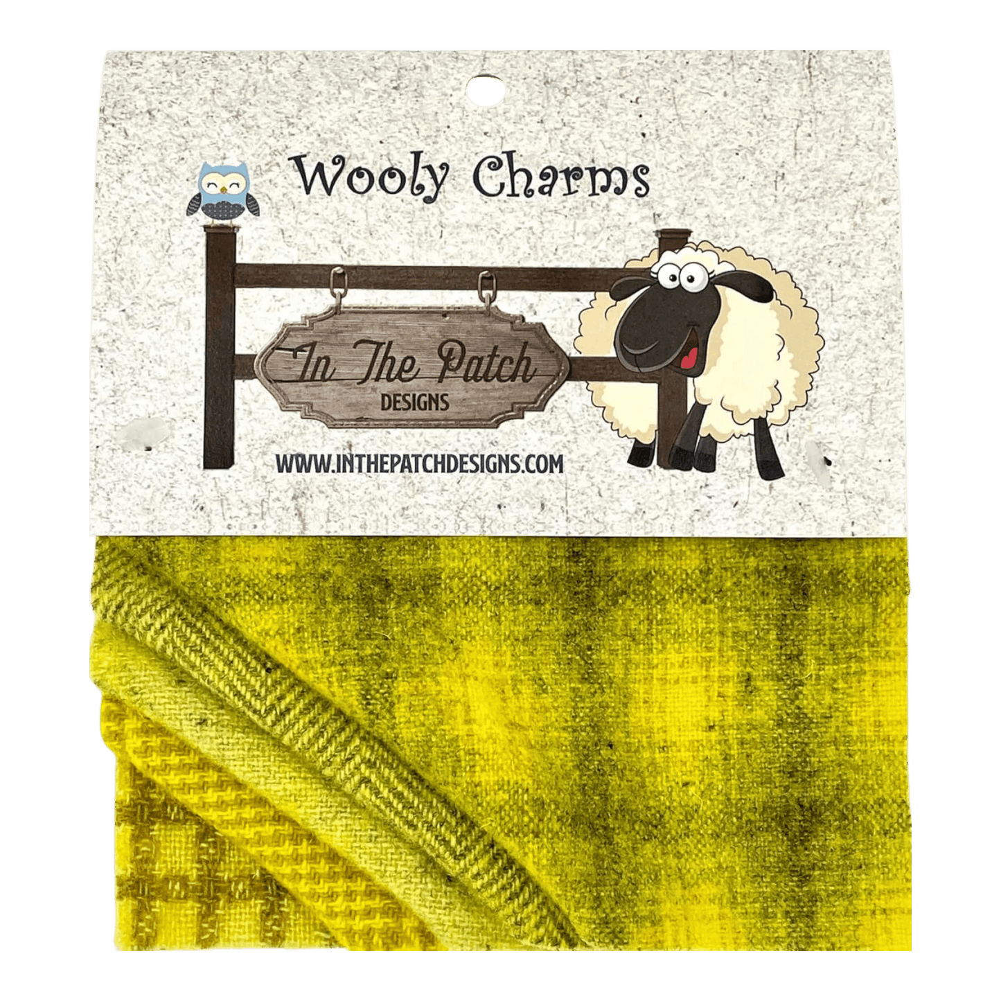 Wooly Charms 5in x 5in Happy 5ct - Everything Fabric