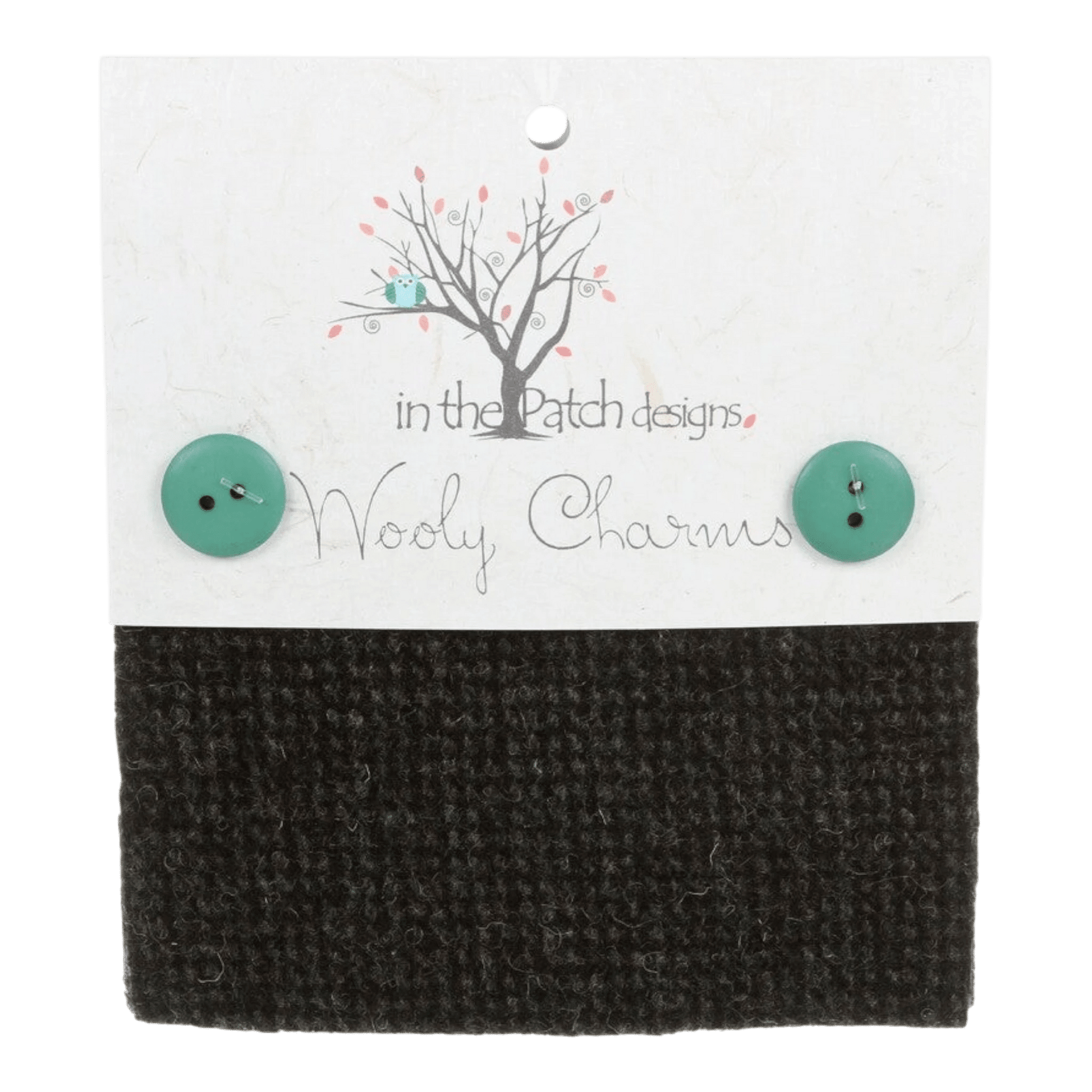 Wooly Charms BLACK - 5 in x 5 in - 5 pc - Everything Fabric