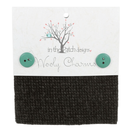 Wooly Charms BLACK - 5 in x 5 in - 5 pc - Everything Fabric
