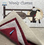 Wooly Charms CANDY CANE - 5 in x 5 in - 5 pc - Everything Fabric